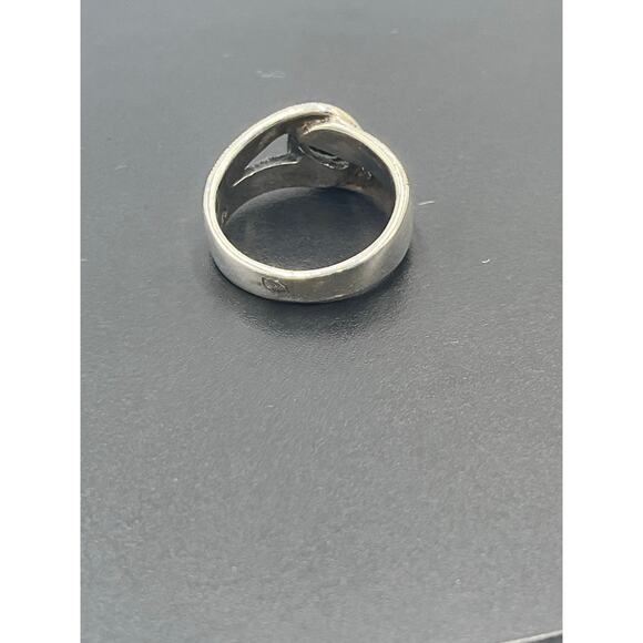 Sterling Silver 925 Marcasite Twist Knot Wrapped Ring Sz 8.25 - Picture 8 of 9